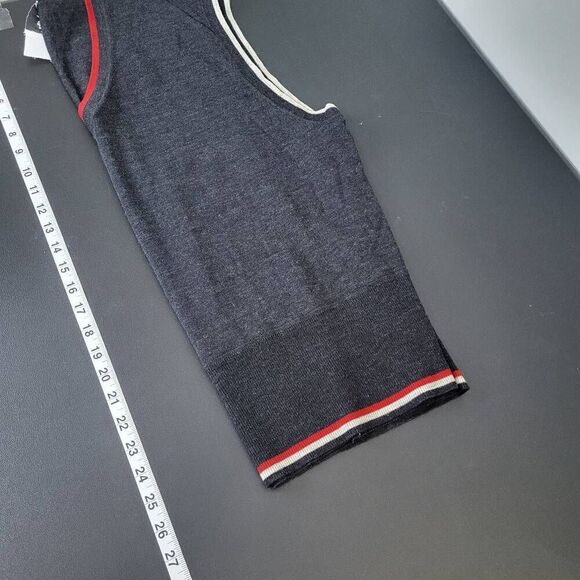 Brooks Brothers Mens Black Fleece Thom Browne Wool Sweater Vest Gray BB5 US XL - Picture 7 of 7